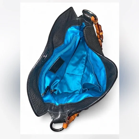 2005 Vintage Coach Chelsea 8A39 black pebbled leather shoulder bag - Picture 5 of 8